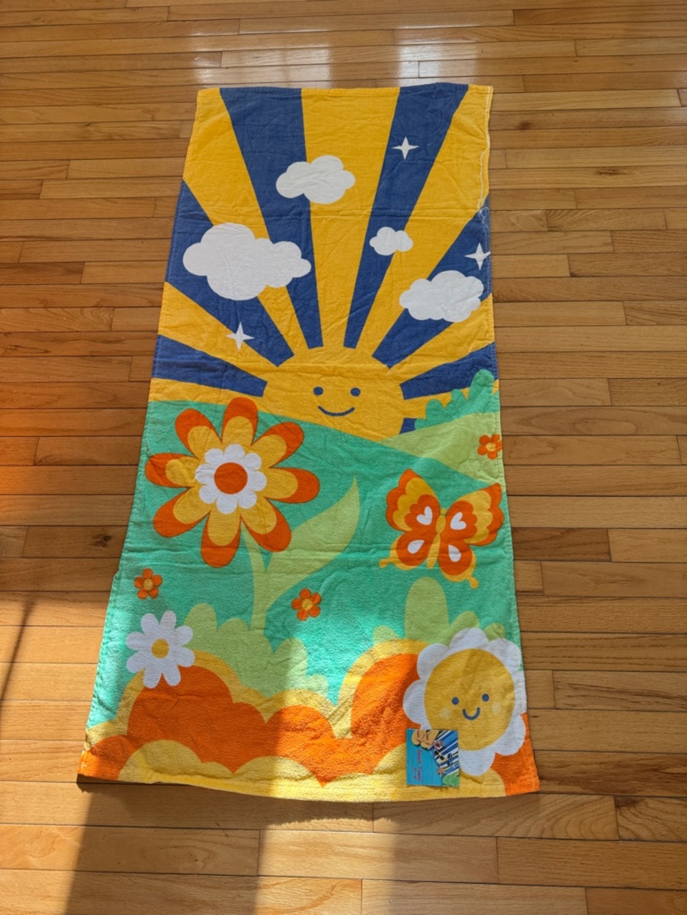 Sunny Smiles Beach Towel - Bright Multi-Color Floral Design